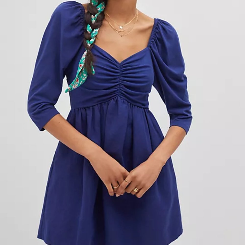 Anthropologie Puff Sleeve Mini Dress